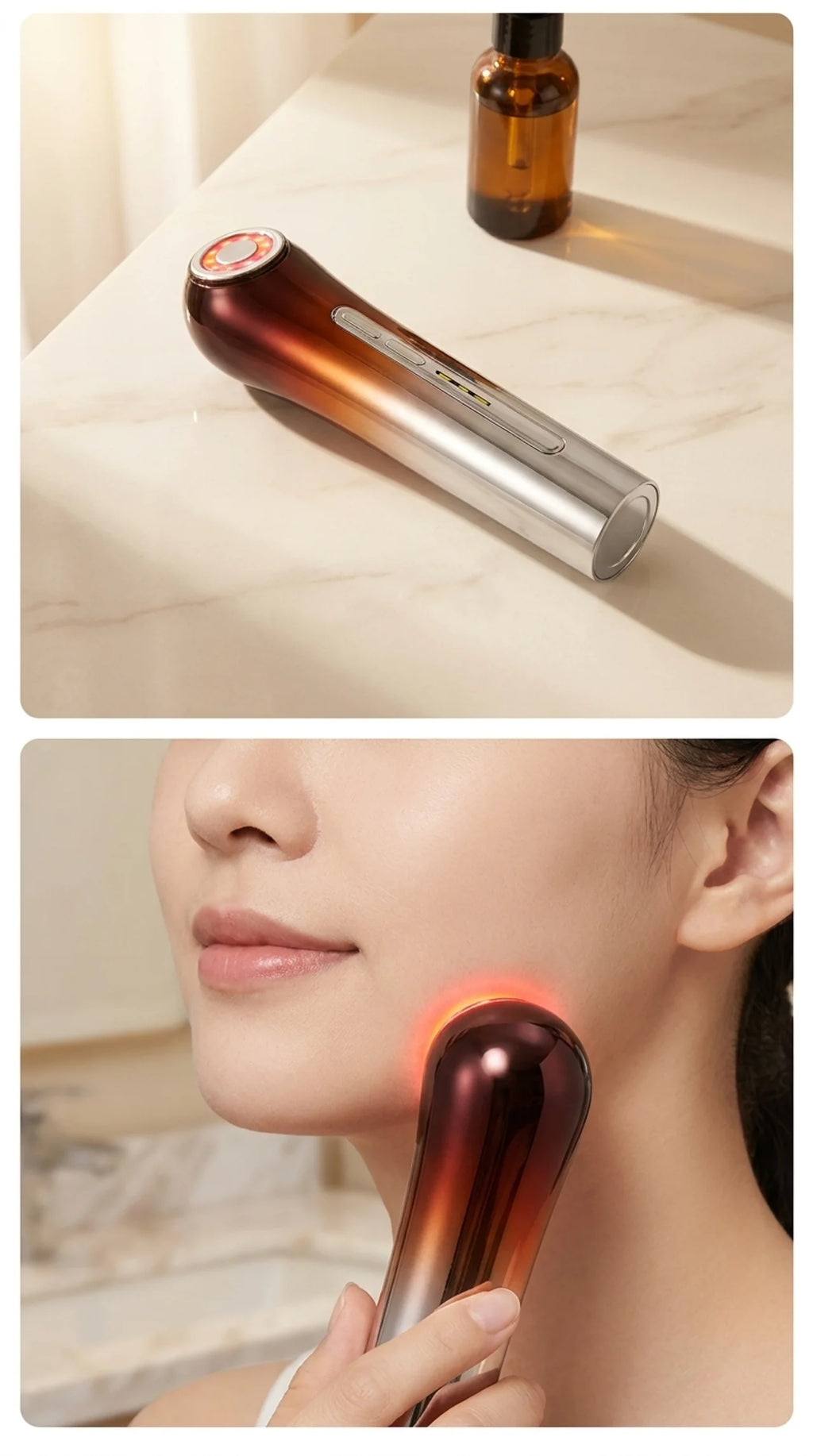 Dispositivo de Microcorriente Facial Piel de Luz — Lifting y Tonificación EMS