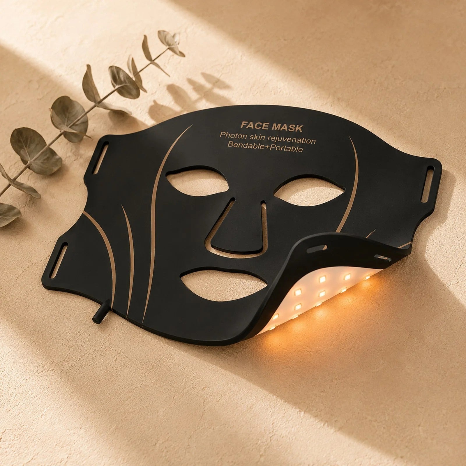 Kit Ritual Facial Piel de Luz — Mascarilla LED + Rodillo de Hielo + Parches