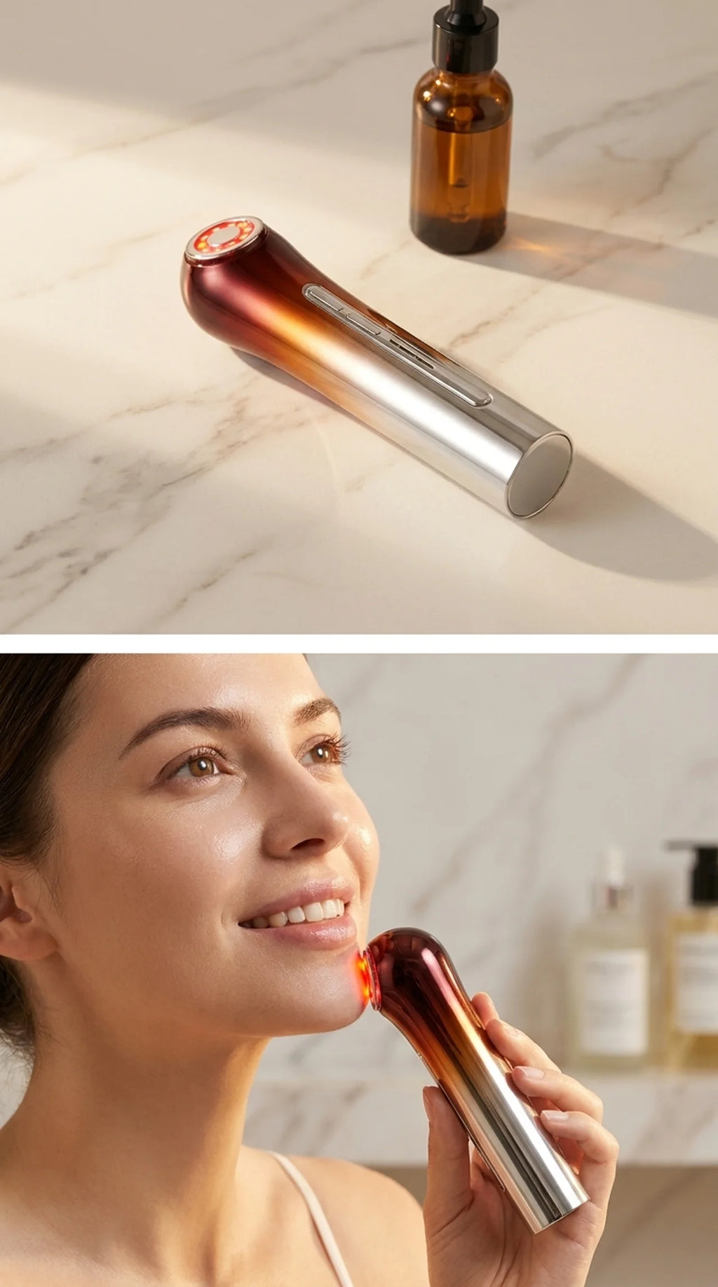 Dispositivo de Microcorriente Facial Piel de Luz — Lifting y Tonificación EMS