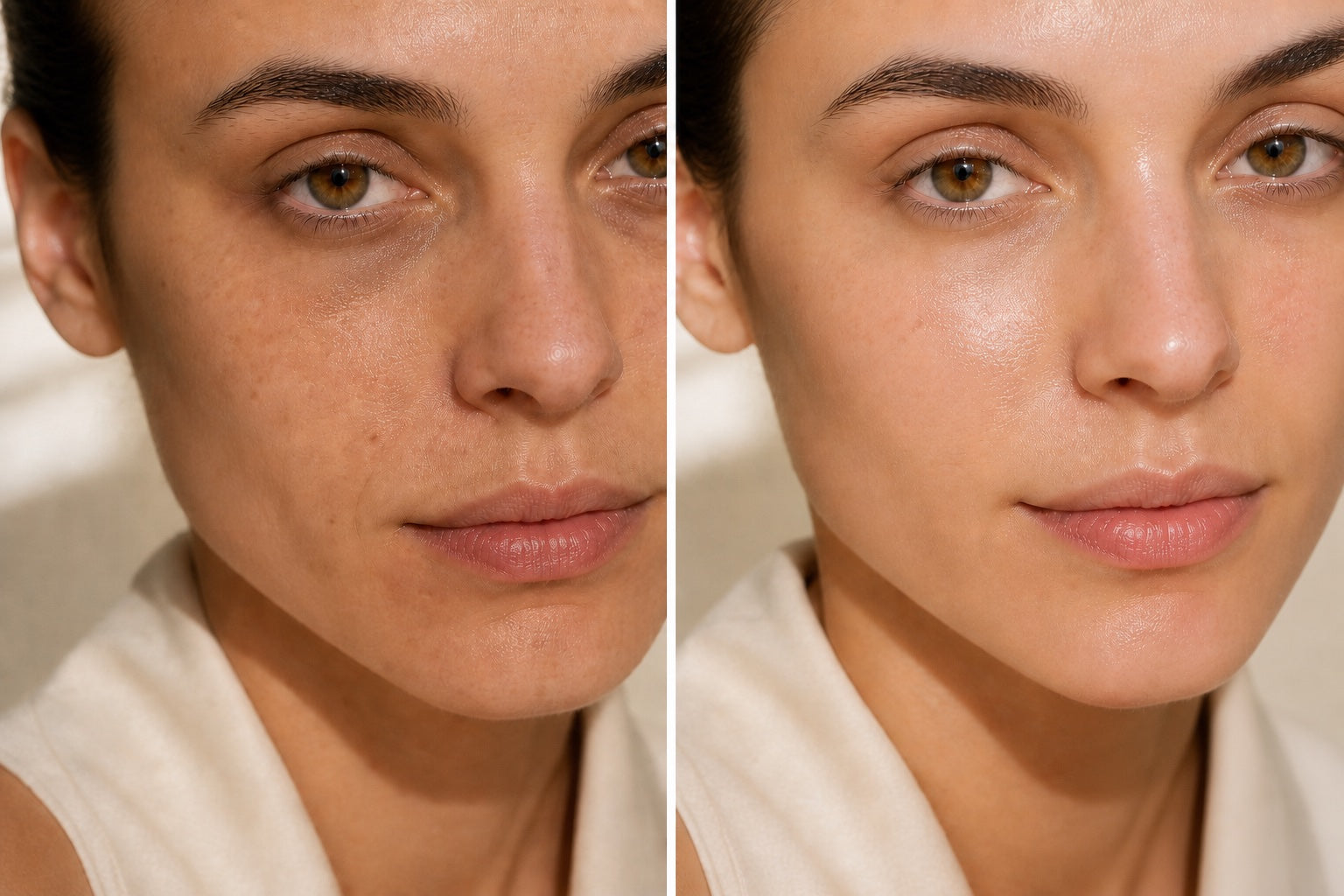 Comparación visual del ritual con vitamina C